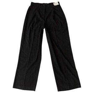 NWT Aeropostale High Rise Polyester Blend Black Women’s Pleated Trousers-Size L